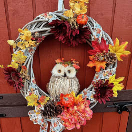 Thanksgiving Owl Wreath