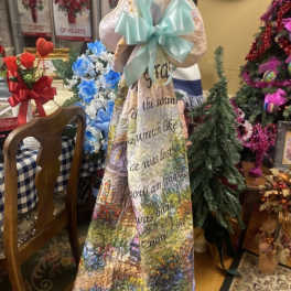 Amazing Grace Quilted Throw With a Church Scene