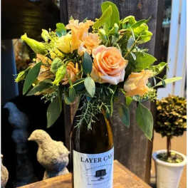 Hostess Gift Floral Wine Topper