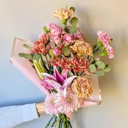 Pinky Promise of Love Wrapped Bouquet