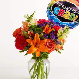 Vibrant Floral Medley for Graduation