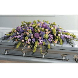 Lavender Fields of Peace Casket Spray