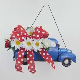 Blue Half Truck Door Decoration
