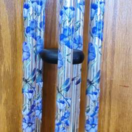 Dragonfly with Purple Flowers Wind Chime