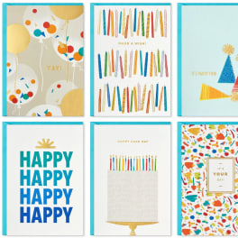 Set of colorful birthday and celebration greeting cards