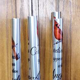 36" Cardinals Appear Memorial Wind Chime