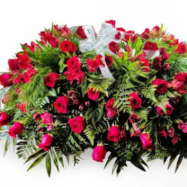 Red Rose Casket Spray
