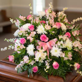 Precious Baby Girl Casket Spray