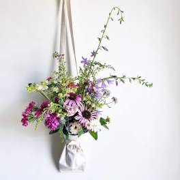 Mini Flower Tote and Flowers