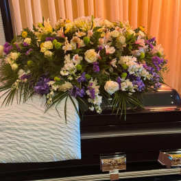 Peace and Love Casket Spray