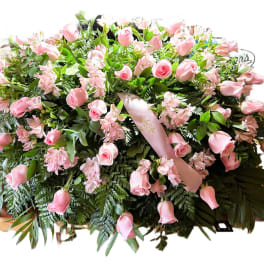 Pink Rose Casket Spray