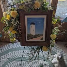 Funeral Wreath with Picture
