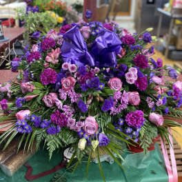Lavender Fields Casket Spray