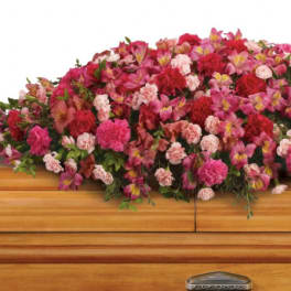 A Life Loved Casket Spray
