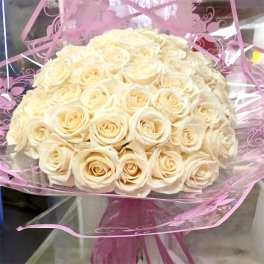 Pink and White Rose Bouquet