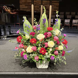 Purple Spirit funeral basket