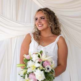 Cascading bridal bouquet
