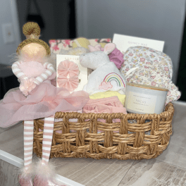 Large Hello Baby Girl Basket