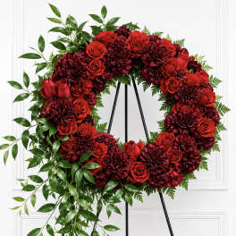 Crimson Red Sympathy Wreath