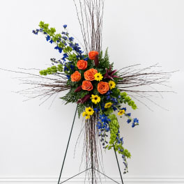 Colorful Grapevine Cross