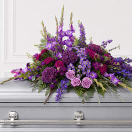 Golden Hour Casket Spray