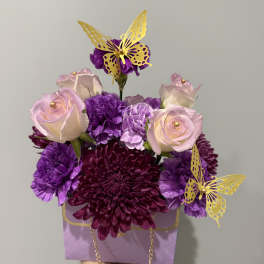PURPLE FLOWER BAG