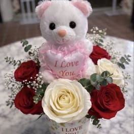 I Love you Cup Arrangement