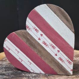 Striped Wooden Heart