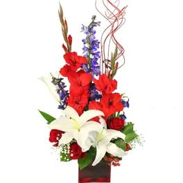 Victory Fireworks Vase Arrangemen
