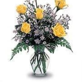 6 Yellow Roses