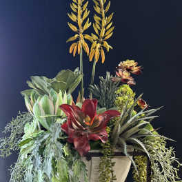 Faux Succulent Planter