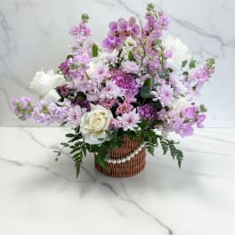 Lavender Orchid Basket