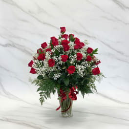 50 Rose Vase Arrangement