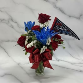 Mini Red white & Boom vase
