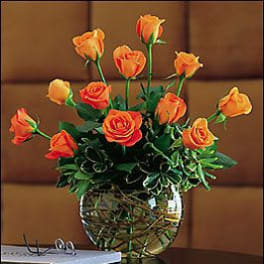Autumn Rose Bubble Bowl