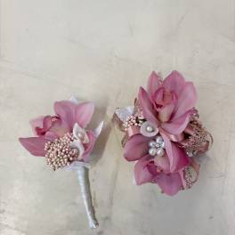 Cymbidium orchid Corsage & Boutonnière