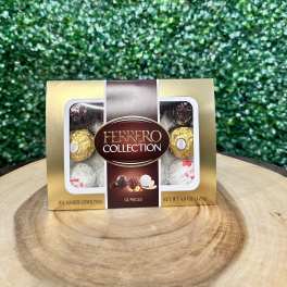 Ferrero Collection chocolate gift box on a wooden surface
