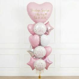 Little Princess Personalized Balloon Bouquet By Black Cat Florist