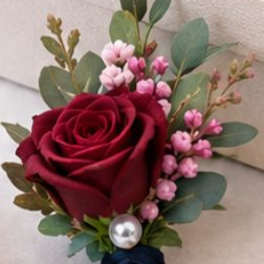 Crimson Rose Boutonniere