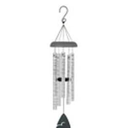 Hanging metal wind chime with tubular bells
