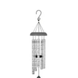Hanging metal wind chime with a small bell