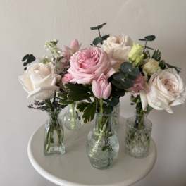 Blush bud vases