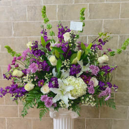Violets and Whites Basket