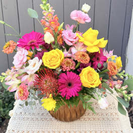 “ A Happy Summer “ Beautiful flower arrangement