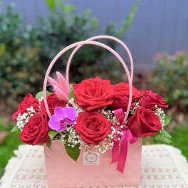 “ Thinking of You ” Red rose Arrangement