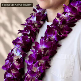 DOUBLE LEI PURPLE BOMBAY