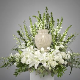 Exquisite Luxury White Cremation Floral