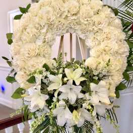Graceful Remembrance Wreath By VLM Flowers