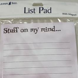 Stuff On My Mind List Pad