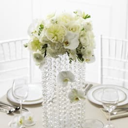 Reception Centerpiece with rental vase